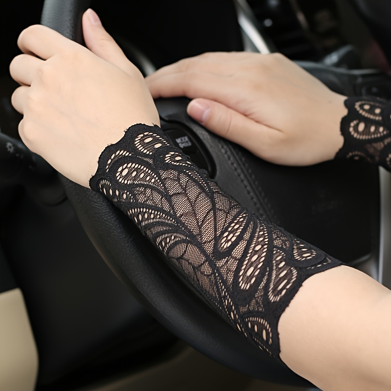 TEMU Summer Women's Thin Scarf Wristband, Exquisite Short Sleeve Cover-up With Versatile Design - Pack Of 2