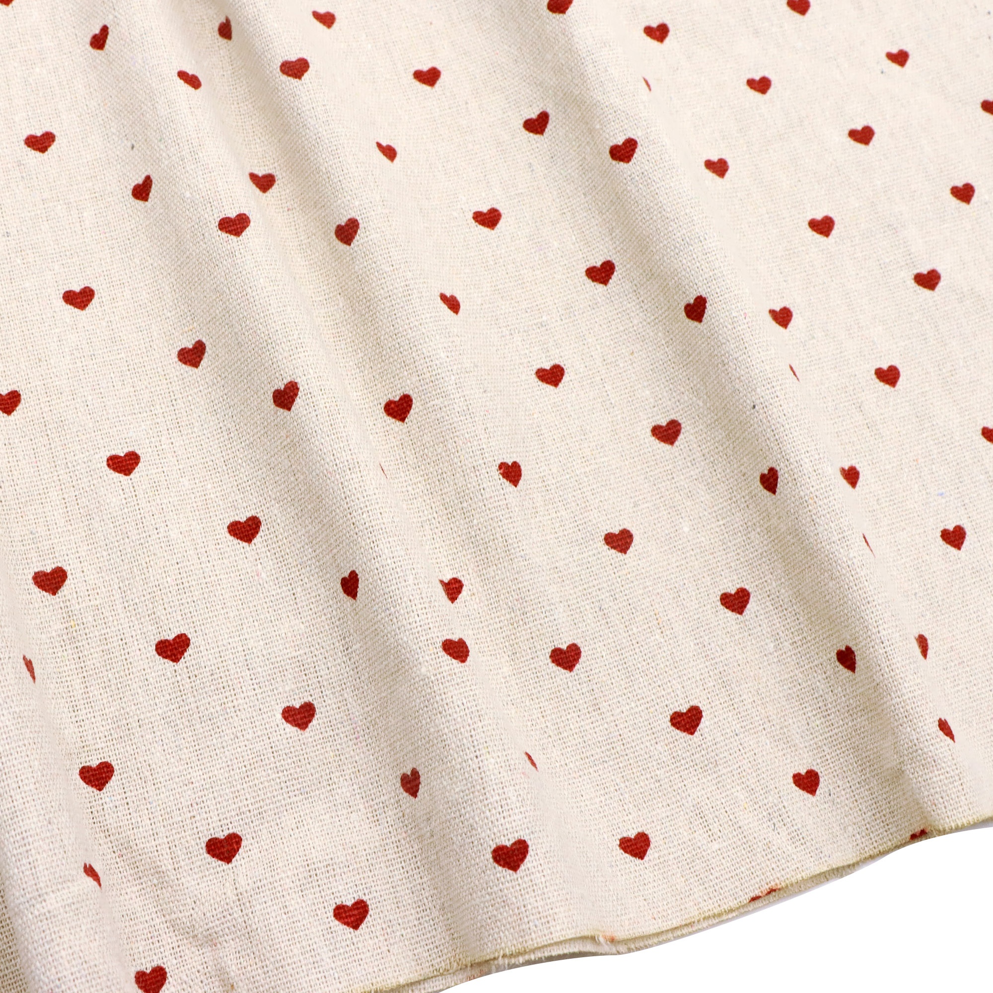 E-shop Leinenstoff mit Liebesherzmuster, 150x50 cm vorgeschnittener Stoff, für Tischdecken, Kissenbezüge und dekorative Wohnaccessoires, Stoff |