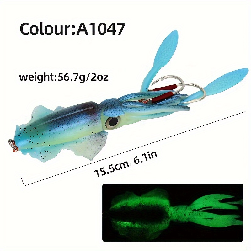 INOOMP 3 Pieces Rock Fin Ocean Artificial Bait Tackles Squid Soft Tackle  Thin Simulation Fishing Saltwater Kit Bait for Octopus