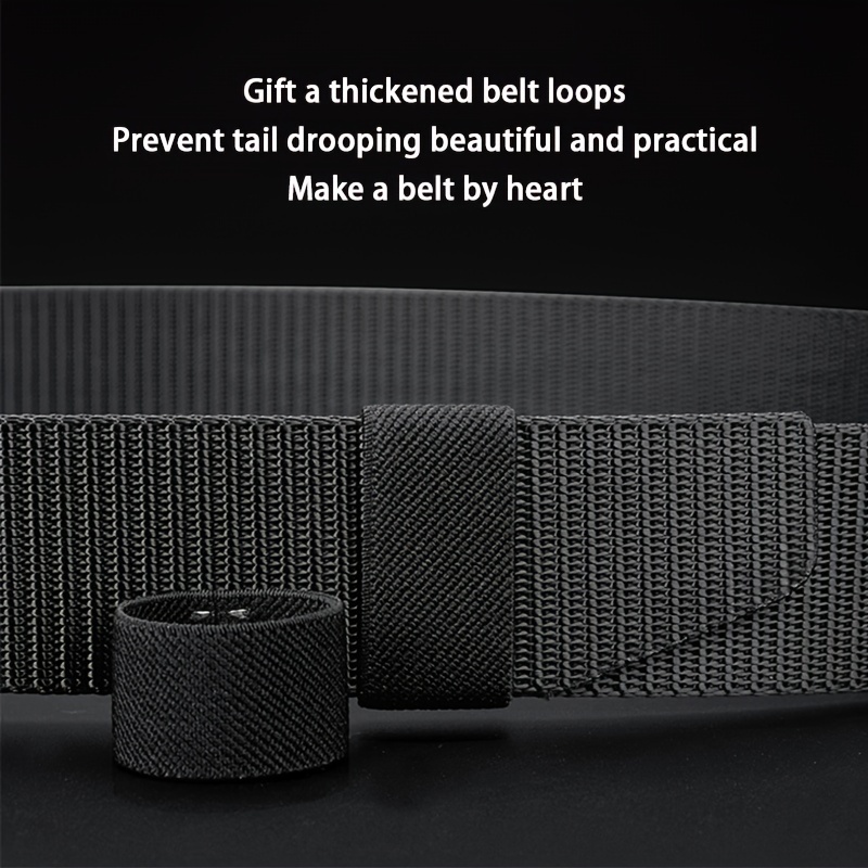 Canvas Belt With Alloy Automatic Buckle Men's Outdoor Casual Jeans Belt