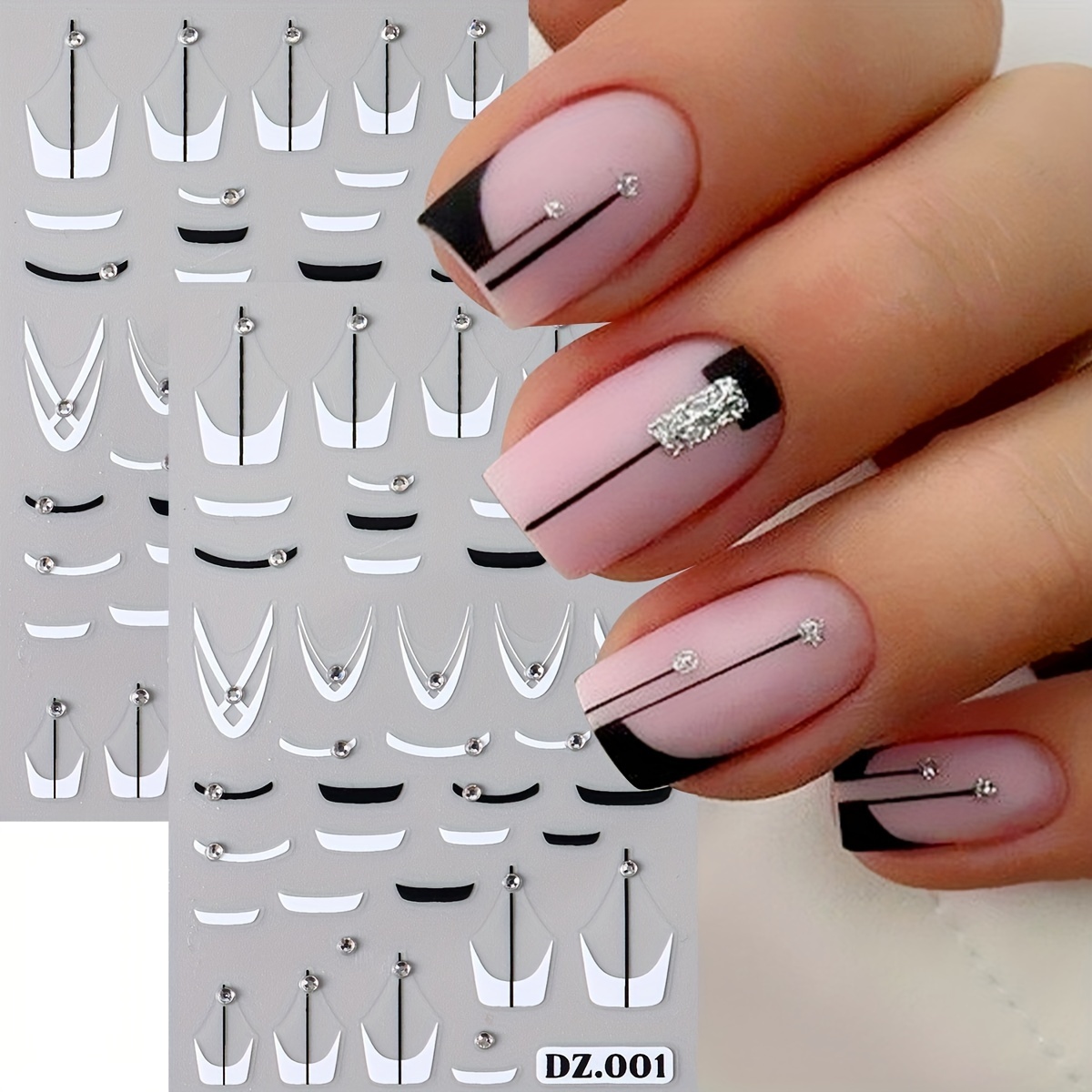 Image of Nail Stickers Mini Bow Kawaii Ribbon Simple Self Adhesive Sliders Diy Nail Art Decoration
