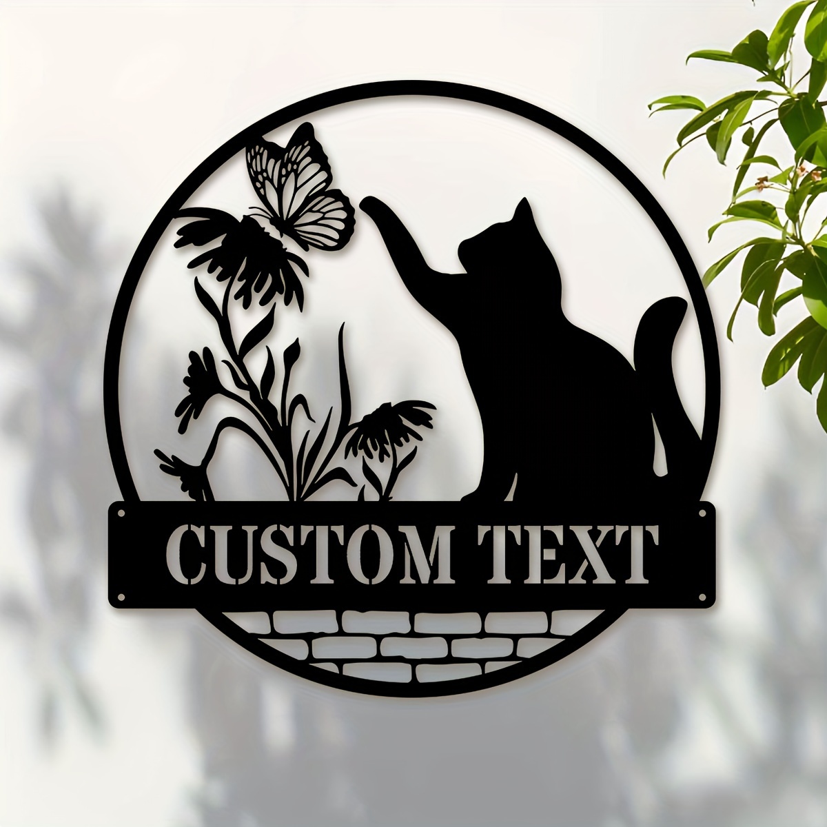 

Personalized Metal Cat - , , Plaque, Hanging Decor, Multipurpose Metal Signage, Housewarming - 1pc