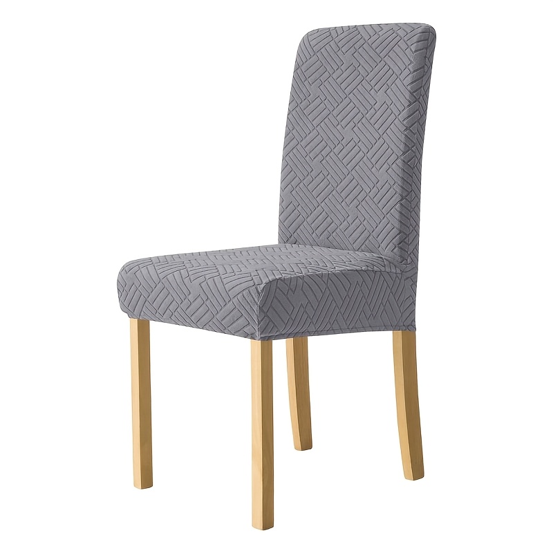 TEMU 1 pièce Housse de Chaise Élastique en Jacquard à Motif à Vent - Adaptée pour Chaises de Maison, Bureau & Hôtel - Housse Moderne à Fermeture