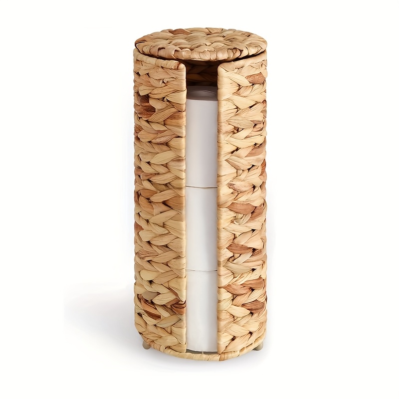 Image of Water Gourd Paper Roll Holder, Wicker Toilet Paper Holder For Bathrooms, Toilet Paper Storage, Toilet Paper Holder For Bathrooms And Sinks, Toilet Paper Storage Containers
