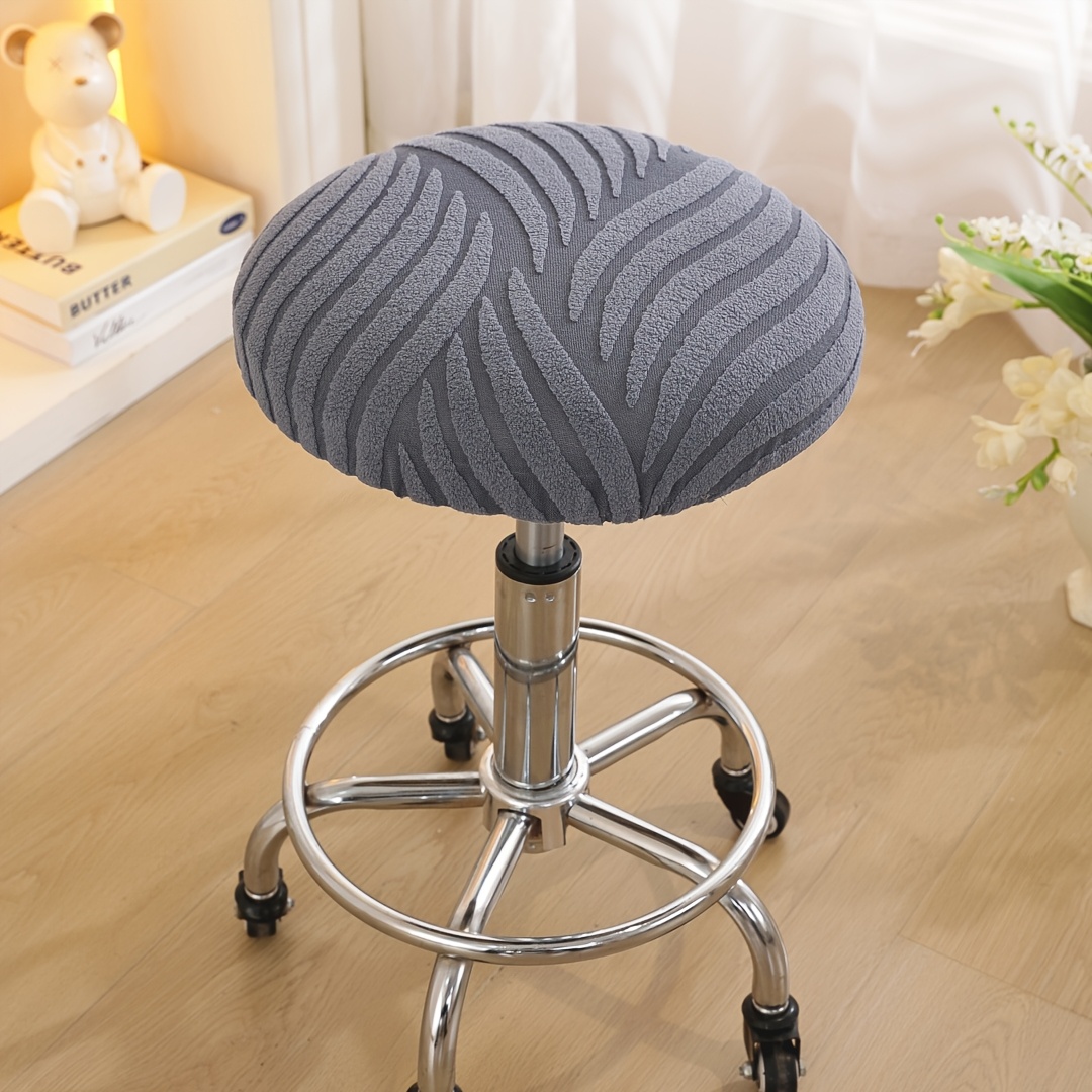 1pc Stretchy Fleece Stool Chair Cover