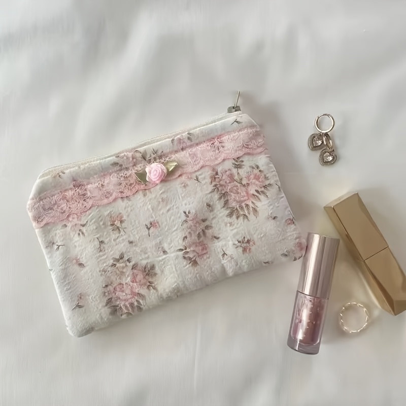 Kleine Kosmetiktasche Blau – Y2K Karo-Muster, 10,4x16,8x9,9cm, Als Make-up-Tasche Oder Mini-Geldbörse