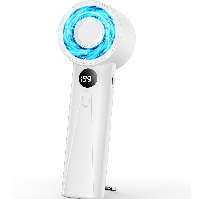 TEMU ポータブルミニ手持ち扇風機 夏の冷却に最適 充電式 卓上扇風機 強風 コンパクト - 旅行、オフィス、ベッドサイド用冷却 /- ミニ扇風機
