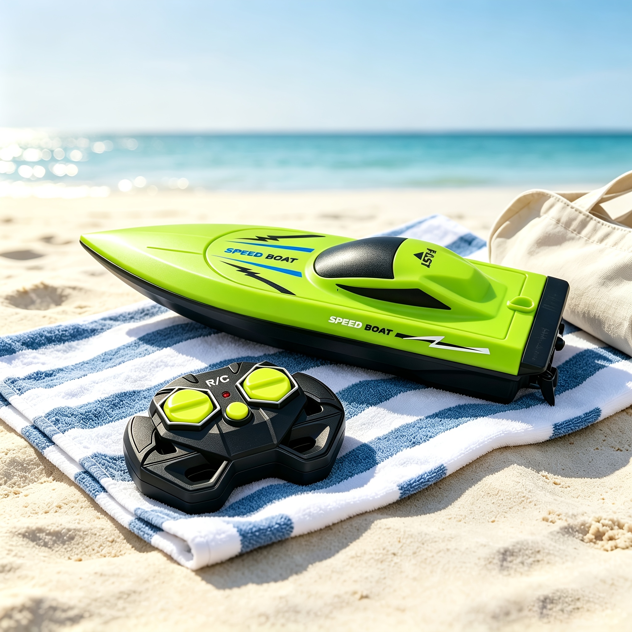 Kids Toys 2.4ghz Rc Speed Boat For Kids, Racing Boat, Dual-propeller Rc Boat Toy, Summer Outdoor Water Toy For Pool Lake Pond, Birthday Holiday Gift For Boys Girls