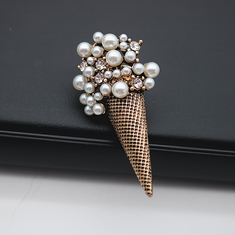 Image of Vintage Women Men Ice-cream Brooch Badges Fashion Exquisite Pin Hat Brooch