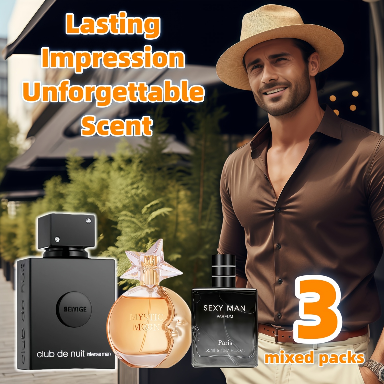 TEMU 3pcs Men's/women's Perfume Set, Christmas Gift Perfume, Offer, Suitable For To , Perfect For Dates And Parties, A Fragrance By Men And Women,