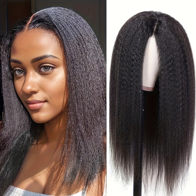 TEMU Flexible And Heat-resistant Wig Designed For Women, Featuring Kinky Corn Synthetic Fibers In European And , Ideal For Everyday Use, Halloween,
