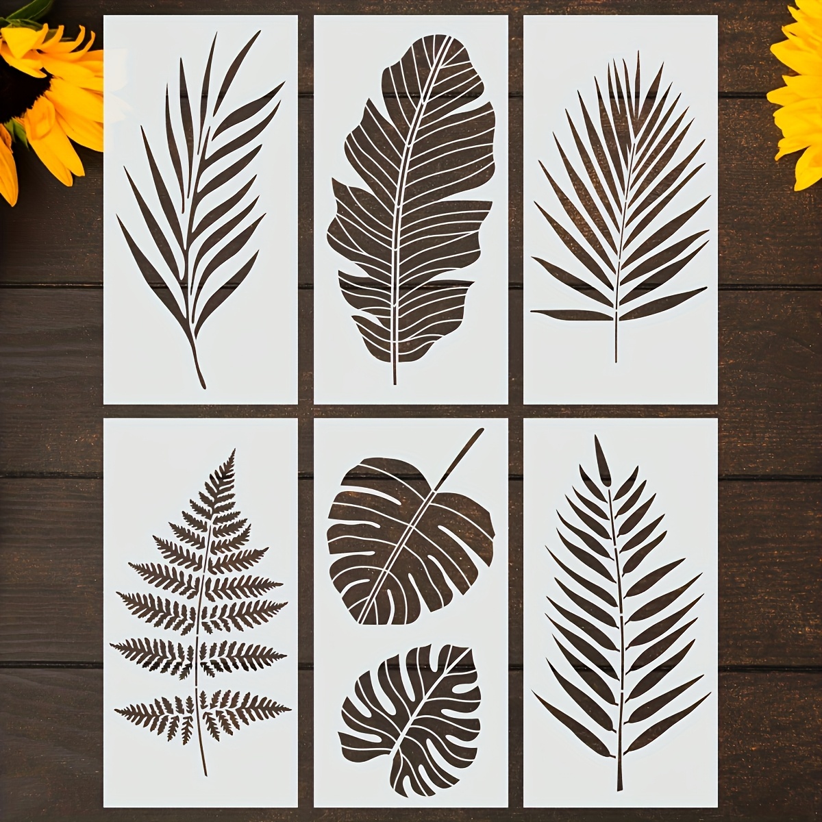 TEMU 6 pièces d'imprimés de feuilles de plantes