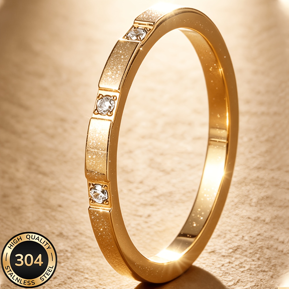 3pc Stackable Stainless Steel Ring Set, Waterproof & Rustproof