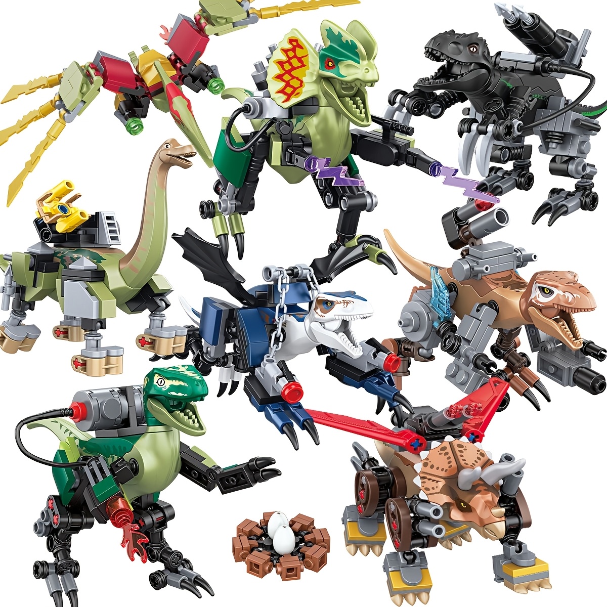 819pcs Dinosaur Building Blocks Set, Jurassic Theme