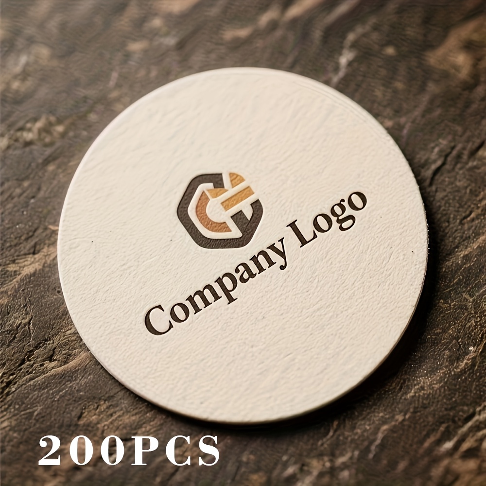 TEMU Customized High-end Cardboard Coasters, Personalized Beverage And Beer Mats, Customizable With Corporate Logos Or Personal Photos, Your Text,