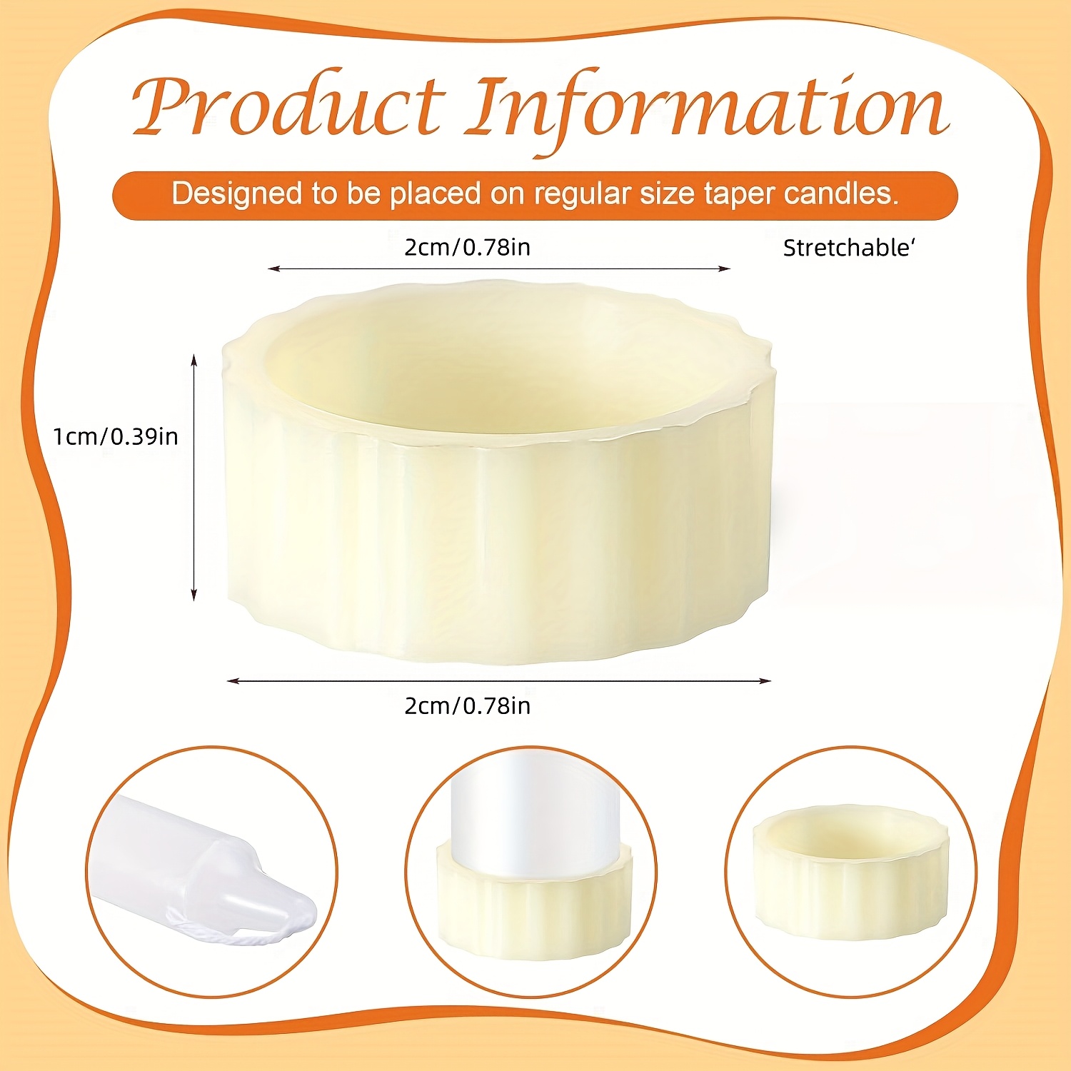 Candle Base Ring Silicone Holder for Stabilizing Candles