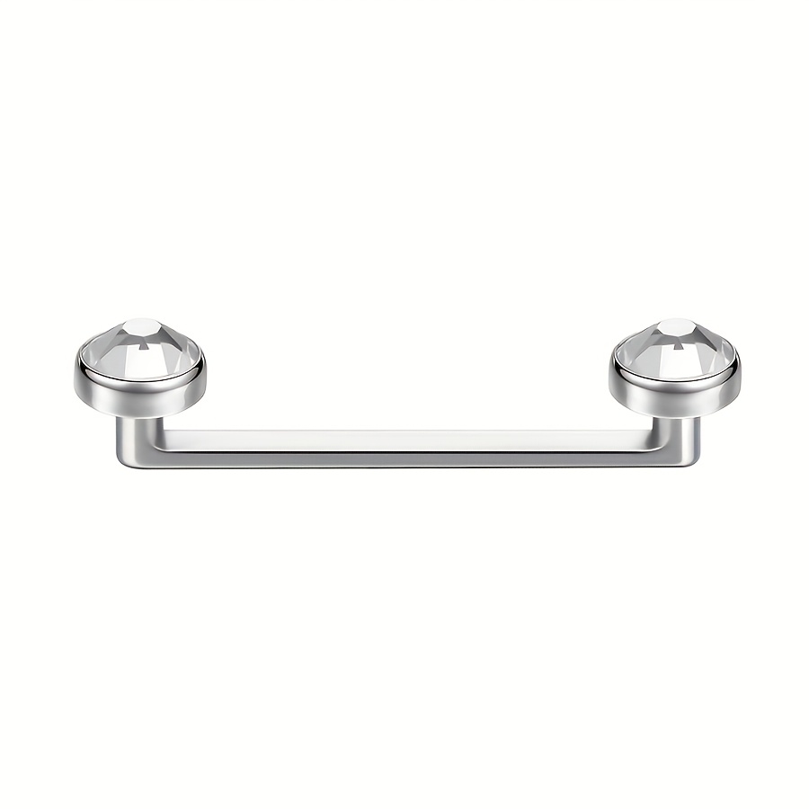 TEMU Una barra de microdermal de aleación de titanio F136 14G, barra unisex de moda para joyería corporal con micro anclaje CZ, roscada internamente