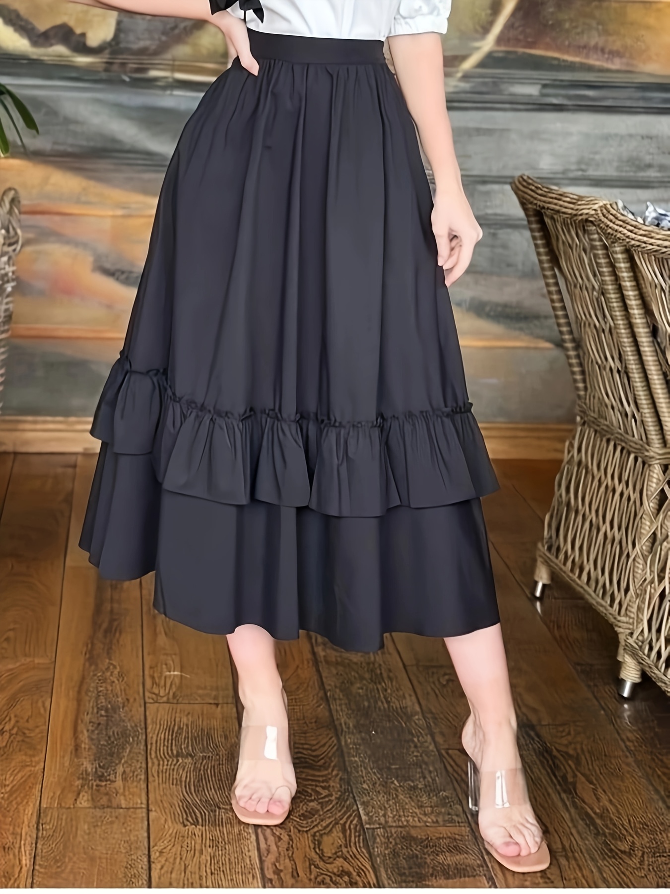 ＊韓国＊［YIN AND YANG IN HARMONY］Frill skirt 2type Amazon.com: Yhong Kids Girls Tiered Pleated Skorts 2-Layer