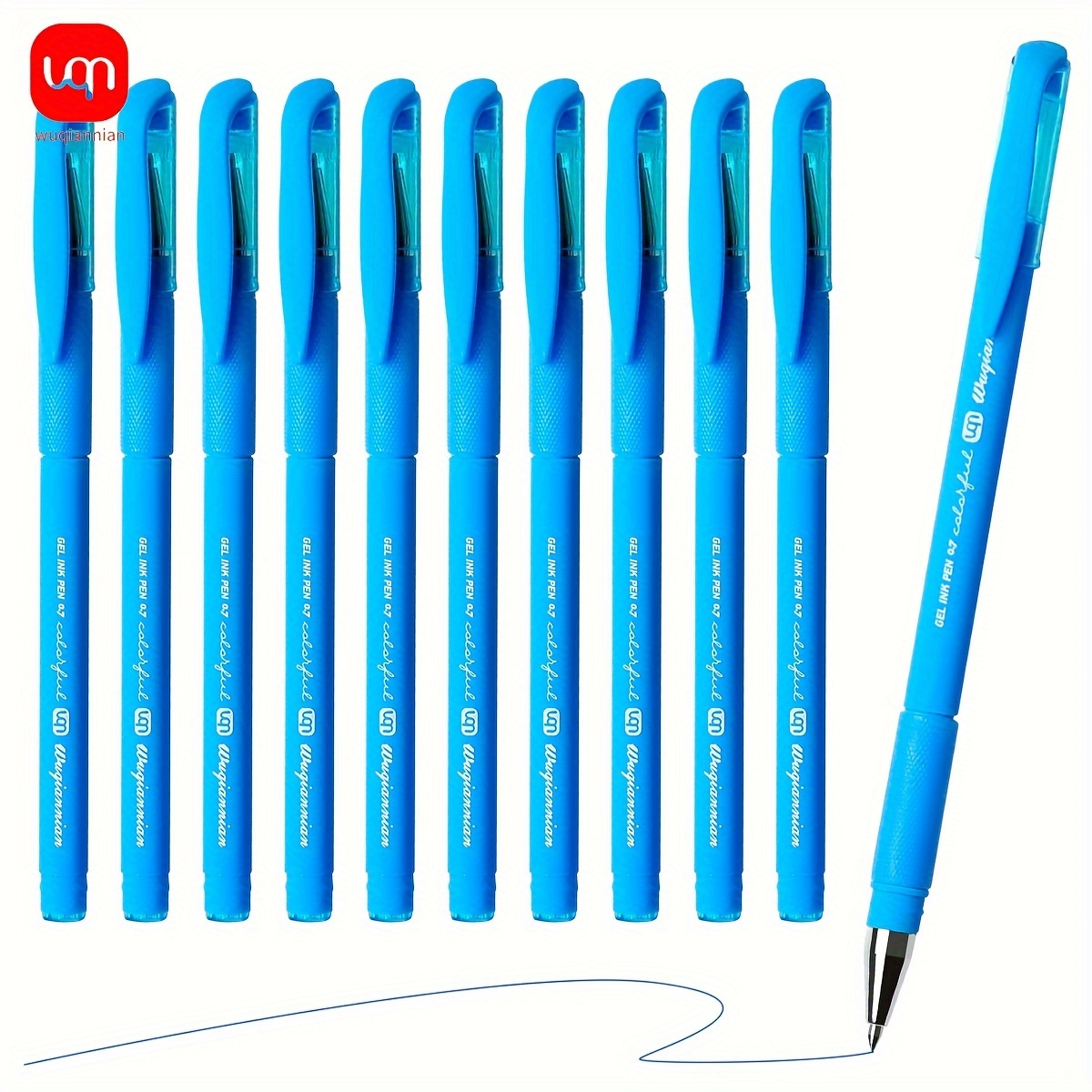 

Wqn Gel Pens, 0.7mm , Smooth For Calligraphy & Journaling, Non-slip Grip, Quick-dry Ink - Ideal For School & Office Supplies