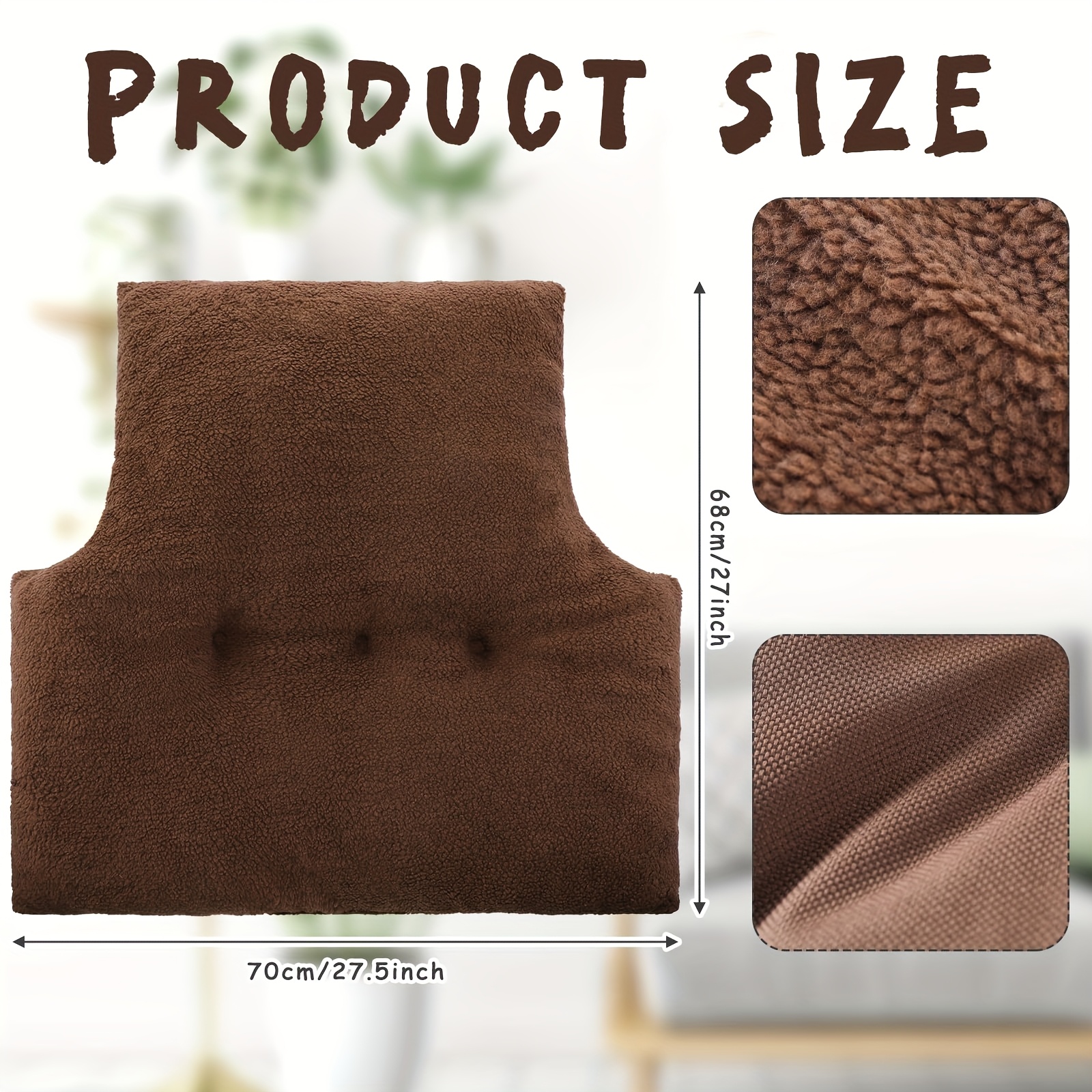 backrest pillow suitable for recliner lumbar support   fluffy back pad waist pillows reading pillow corner pillow bay window cushion office backrest lumbar pillow for long   sitting suitable for chairs recliners sofas and beds Product details 4