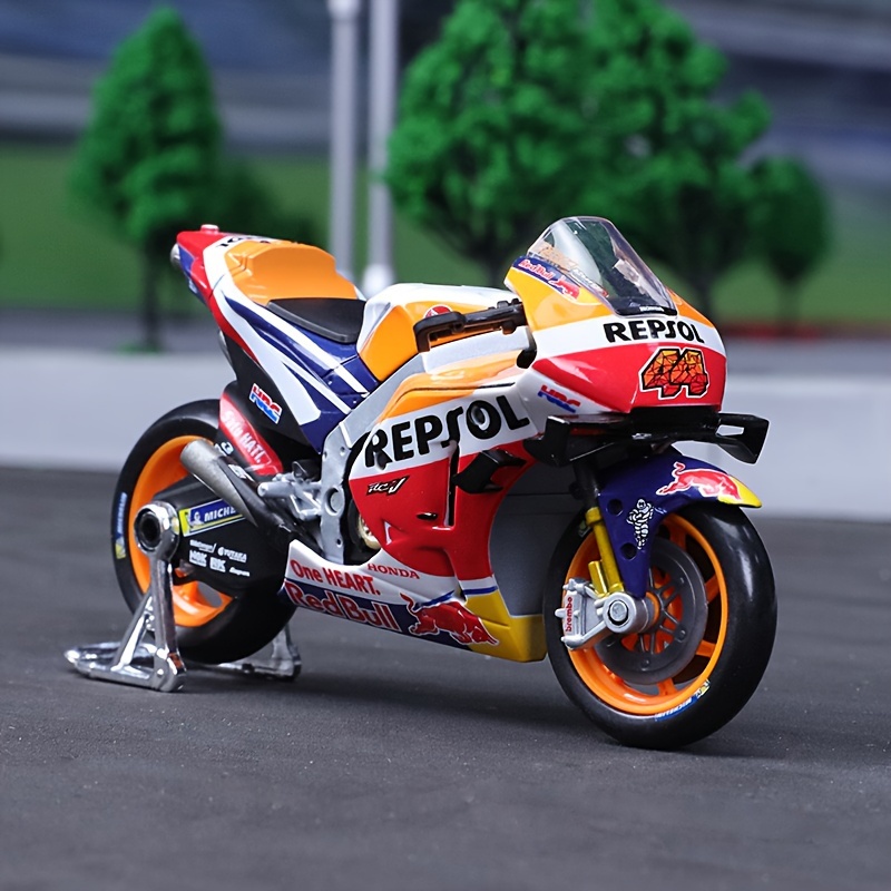 TEMU Maisto 2021 Repsol Honda Team 44# 93# Motocicleta de carreras Coche de simulación Modelo de coche de aleación Regalos Juguetes