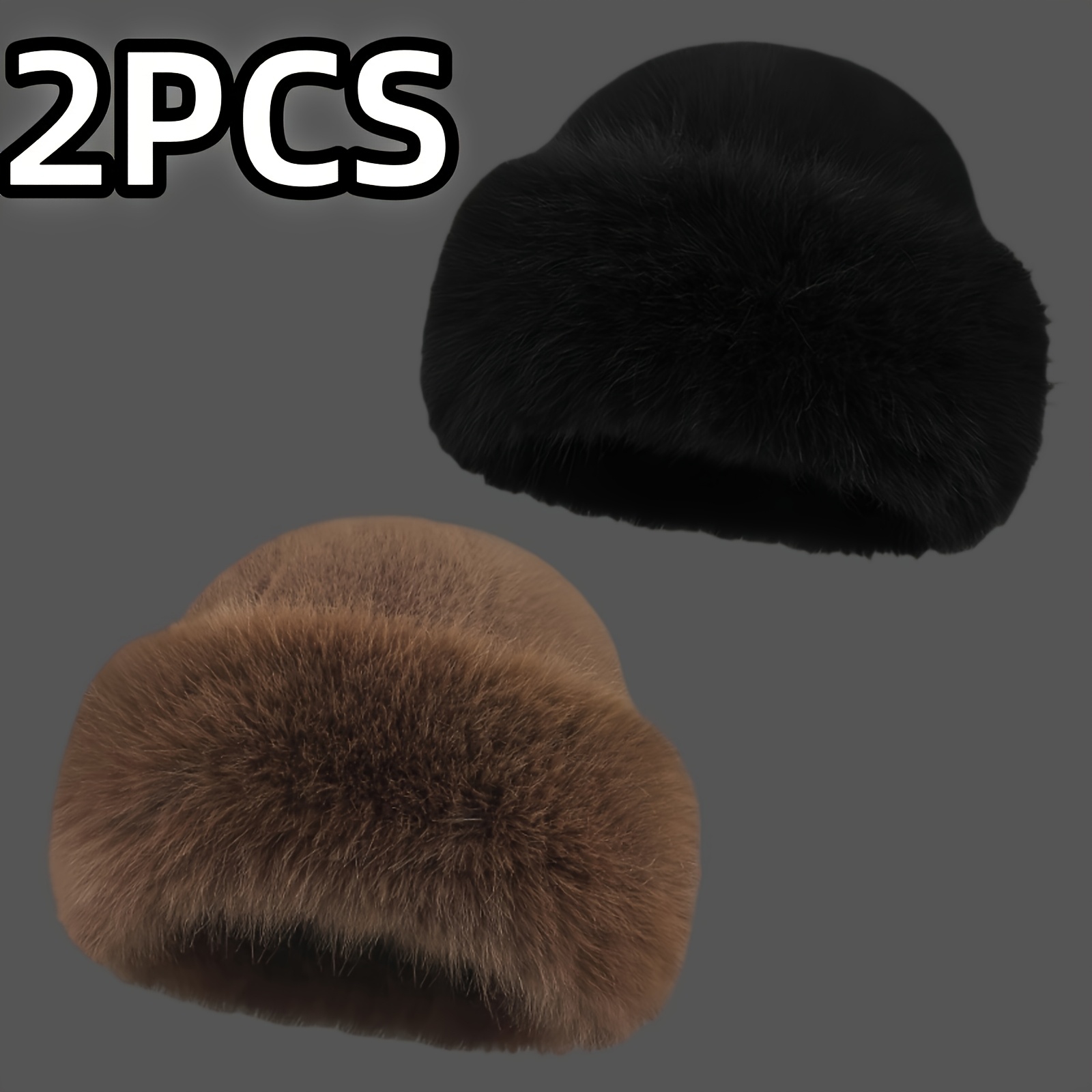 TEMU Women's Winter Plush Mongolian Hat - Thickened Warm Suitable For Cold Weather, Lightweight Non-elastic Suitable For Outdoor Wear, Hand Washable