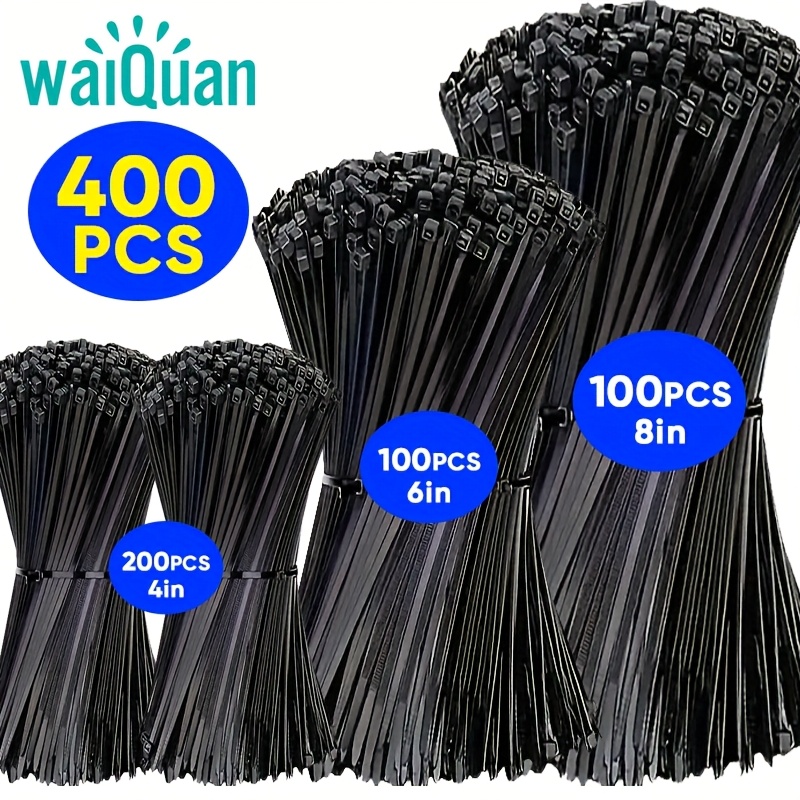 400 Durable Plastic Zip Ties