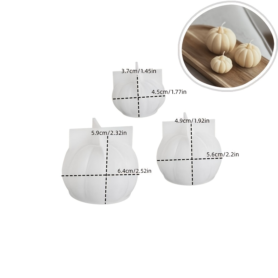 Image of Resin Silicone Mold, 3pcs Halloween-themed Pumpkin Decorative Mold Set Suitable For Making Epoxy, Plaster, Candle, And Products, And Home Decorative Silicone Molds For Display