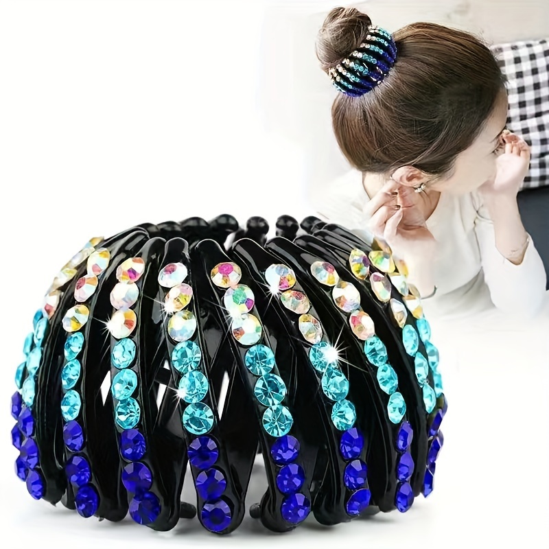 single elegant birds nest hairpin sparkling   gemstone circular hair clip for women secure ponytail holder for weddings parties valentines   accessories formal hairstyle   accessory   accessory decorative hairpiece   Product details 2