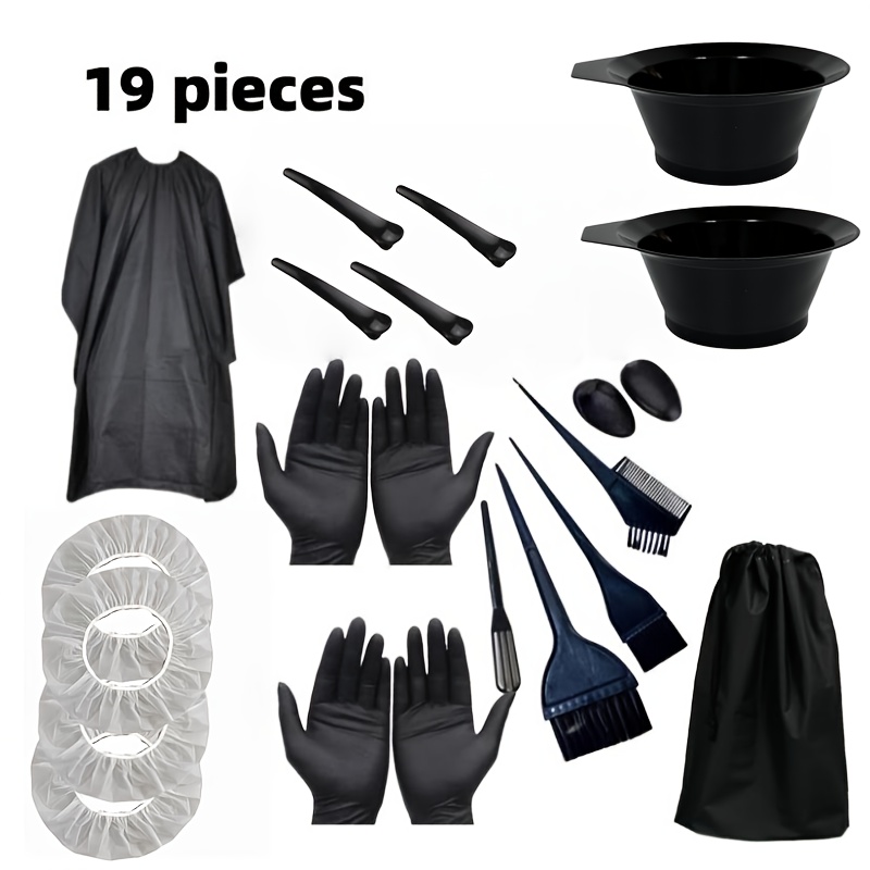 E-shop 12er- 19er-Haarfärbe-Set – Unisex Haarfärbe-Werkzeugset, inklusive zwei extra großen, verstärkten Färbeschalen (13,5 cm Höhe, 5,5 cm Breite),