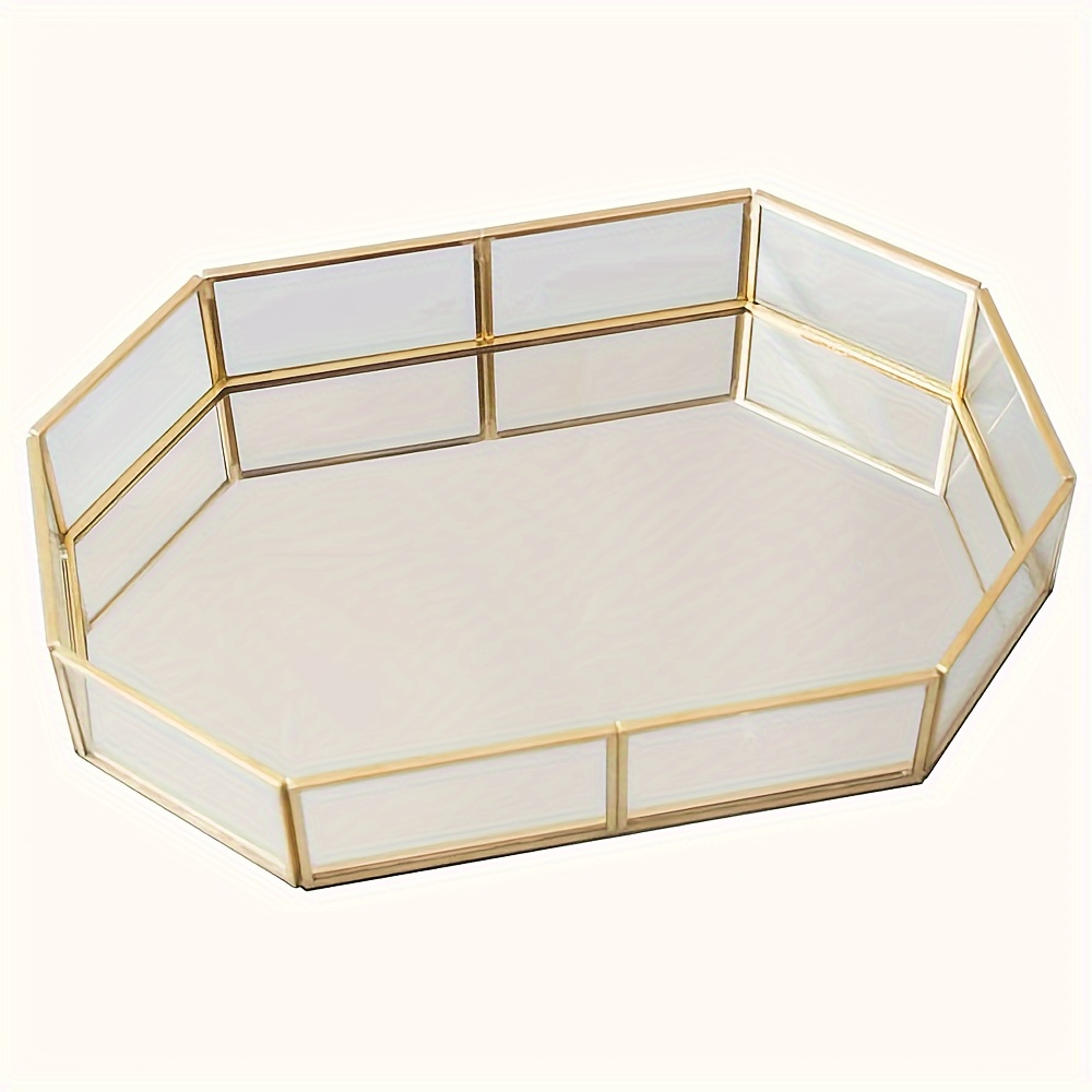 

Brass & Jewelry - Polygonal Cosmetic Organizer, Storage Box For Decor