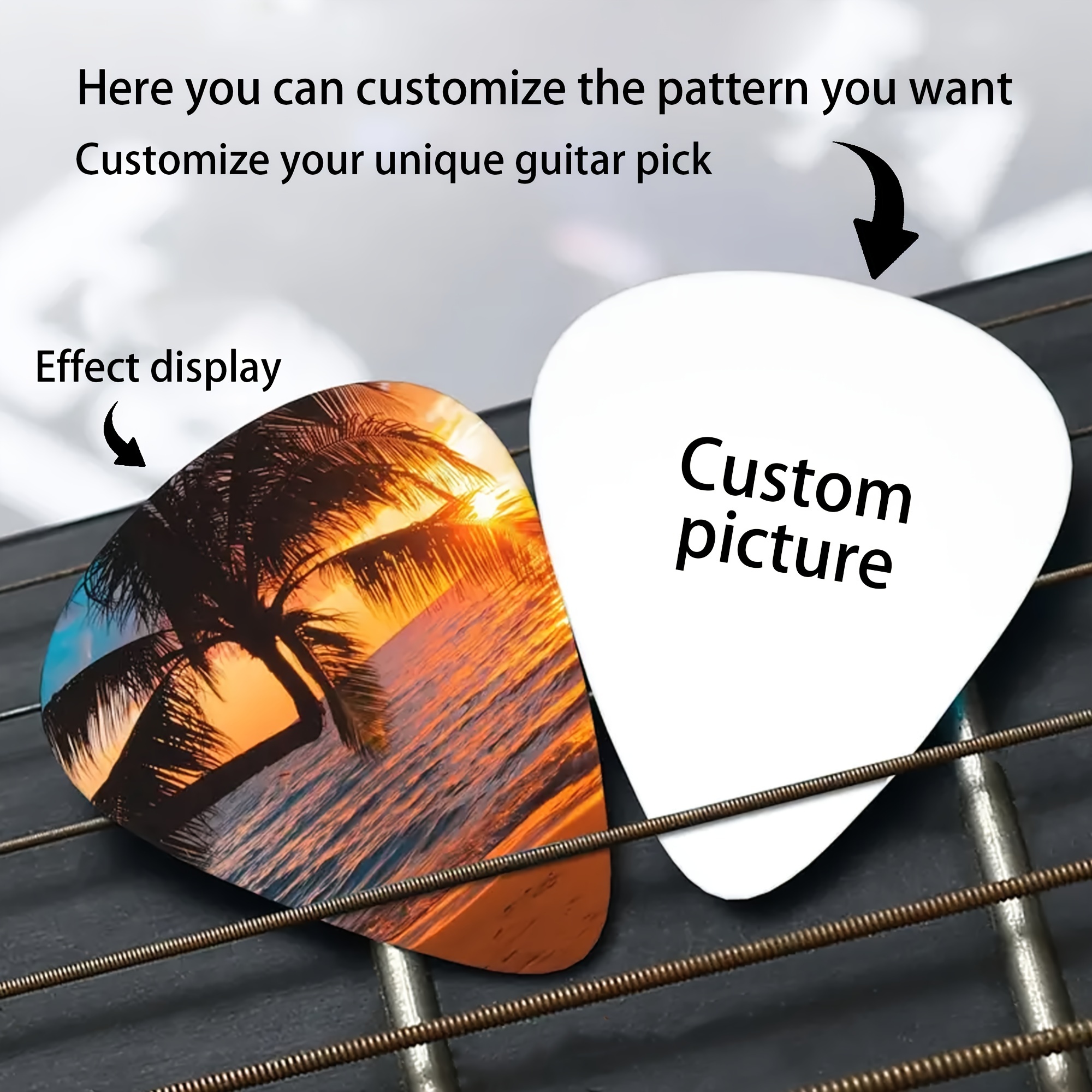 

Custom Guitar Picks - Personalize With Your Photo, Family Designs & Patterns - Perfect Christmas Gift For Musicians