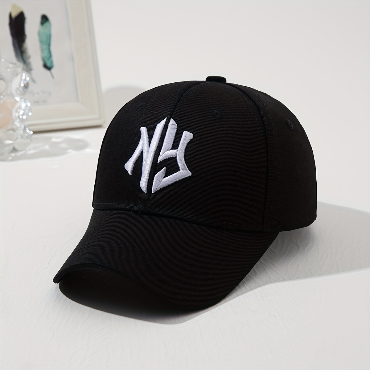 

Casquette de Baseball à bord incurvé, chapeau de décontracté à motif de lettres tendance, chapeau réglable pour les loisirs et les Sports de