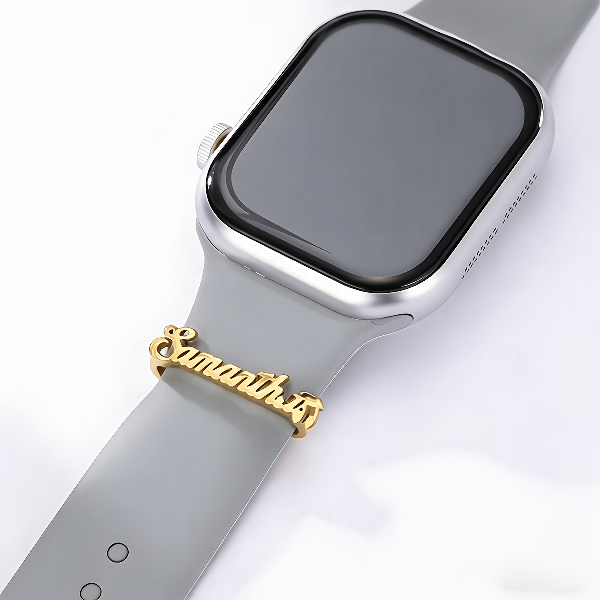 TEMU Personalized Name Watch Strap ,custom Initial Letter Watch Band Charm With Musical Note,compatible With Smart Watch Bands,simple Gift For Music