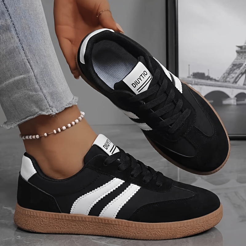 TEMU Baskets SIGUJK Vintage à de Couleur Style d'Entraînement, Tendance Streetwear Académique de Style Coréen, Design à de Couleur, Chaussures de