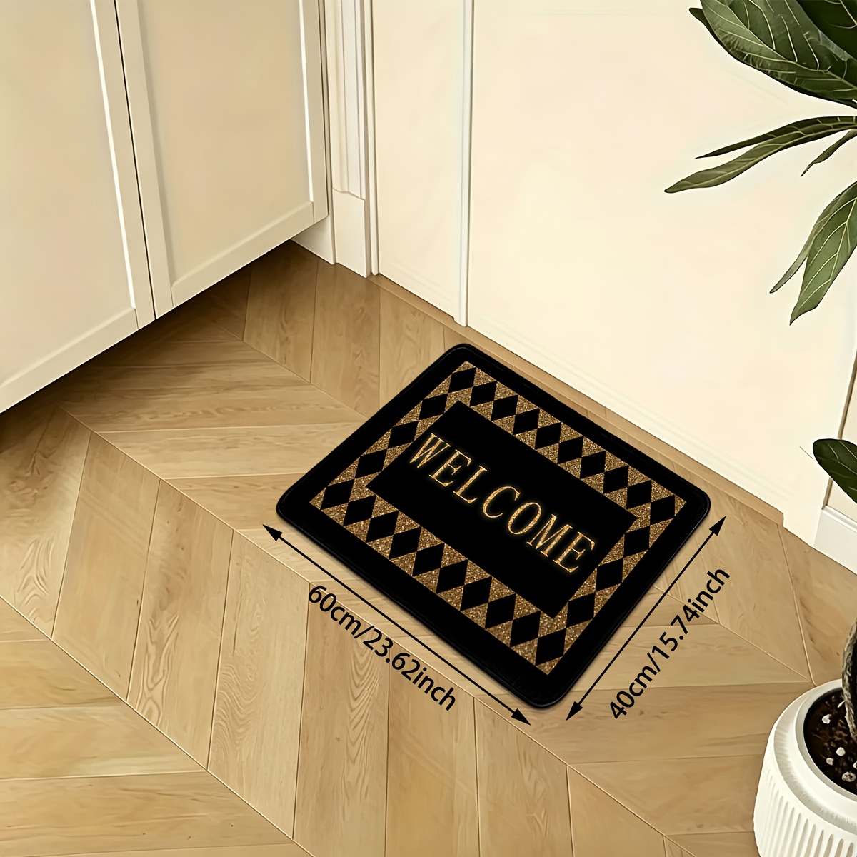 TEMU 1pc Home Floor Mat, Kitchen Rug, Bathroom Carpet, Home Bedroom Entrance Anti-slip Pad, Wear-resistant Non-slip Carpet Mat, Multi-functional Mat,