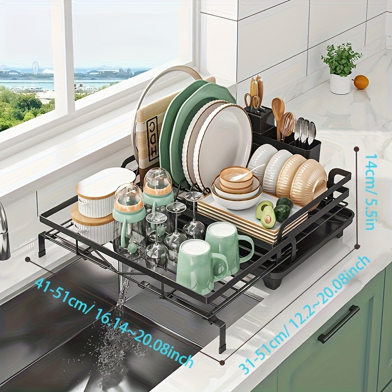 1pc expandable in dish rack space saving sink Temu Canada