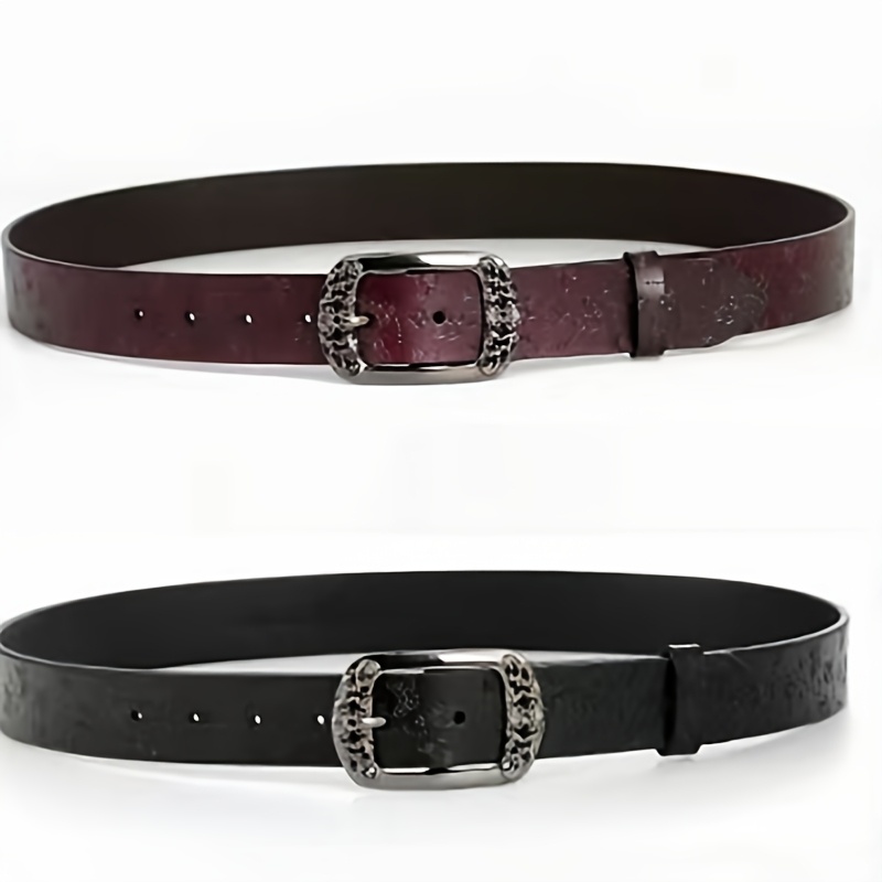 Stylish Casual Belt with Retro Buckle Wide Strap