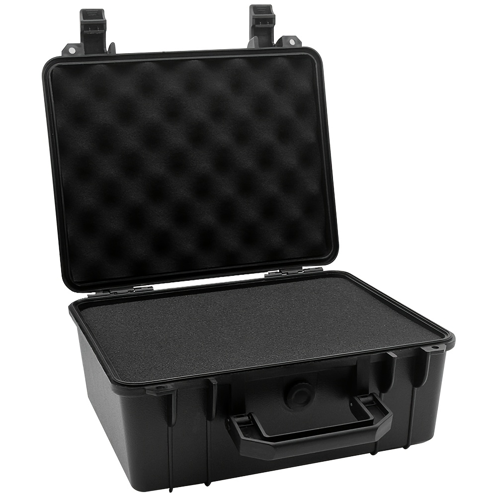 TEMU Caixa de ferramentas multifuncional, caixa de armazenamento em plástico ABS durável, adequada para organizar instrumentos, drones, ferramentas,