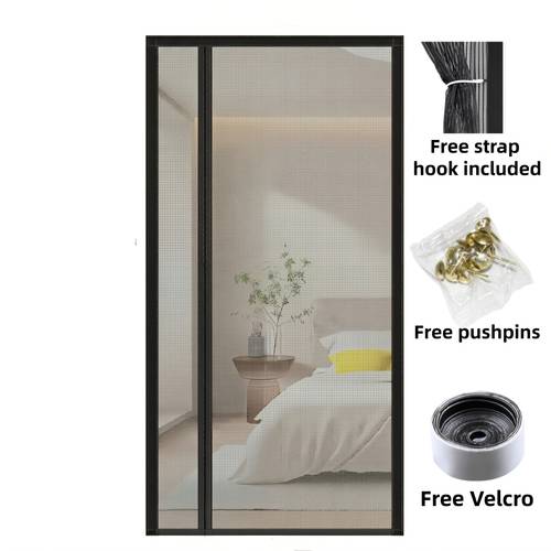 side opening full size magnetic screen door breeze in 9min install auto sealing heavy duty double stitched mesh 36 magnets hands free sliding patio doors net pet friendly 38 x 82 inch material quality