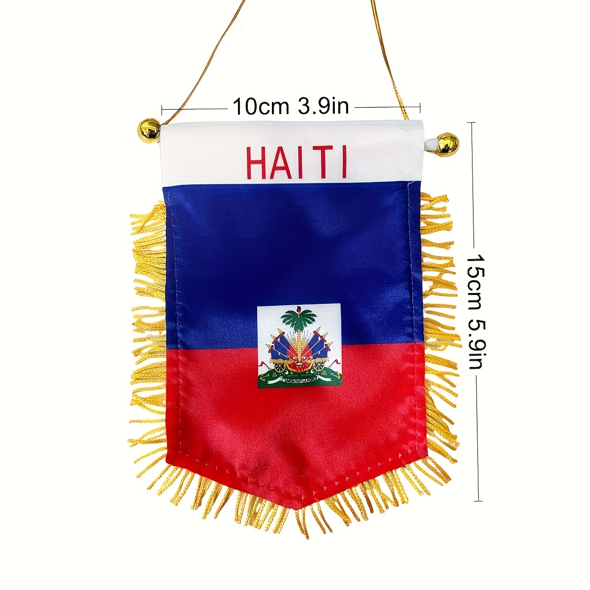 Drapeau Haïti 4x6 Pouces Anley - Double Face Avec Ventouse Pour Fenêtre Ou Rétroviseur
