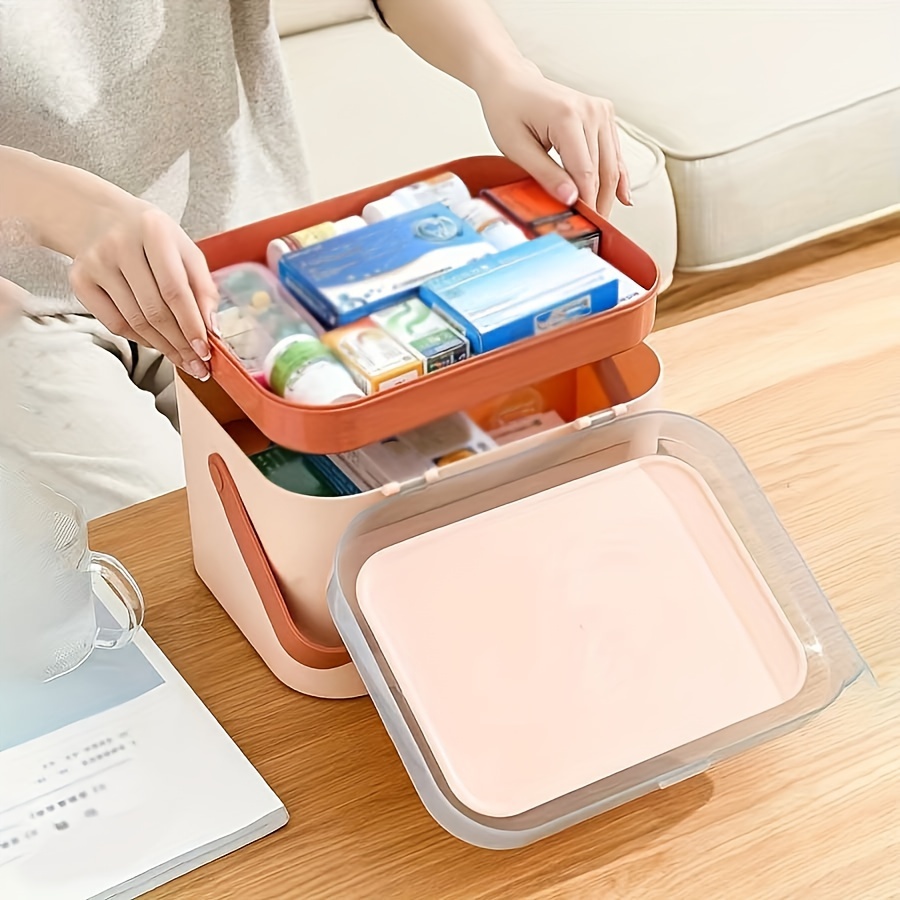 Medicine Storage Box Handles Plastic Pills Box Household - Temu