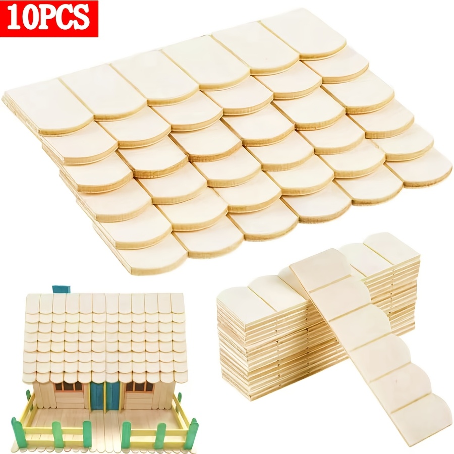TEMU Lot de 10 bandes de décoration ondulées en bois - Décoration main à faire soi-même pour murs, portes, tables, étagères, décoration de ,