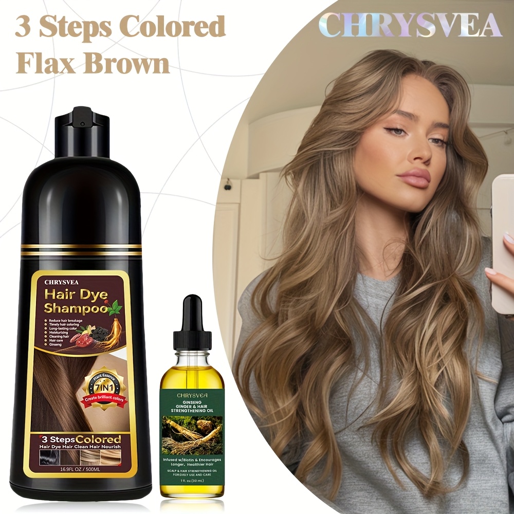 TEMU Chrysvea Hair Dye Set, 7-in-1 Hair Dye Shampoo, Instant Hair Dye Conditioner, Ounces Of Safe Natural Hair Dye Shampoo , Quick Hair Dye, No