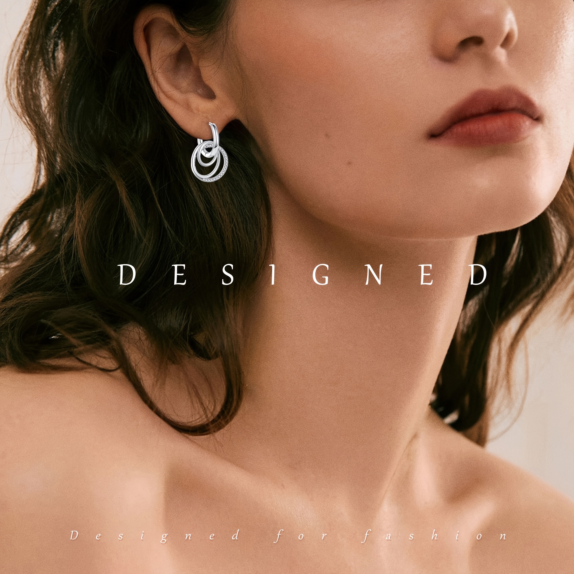 Women's 925 Sterling Silver Low-Hypoallergenic Hoop Drop Earrings
