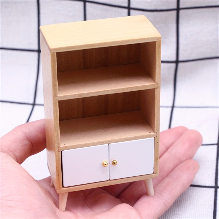 Meuble Miniature Bibliothèque 1:12 Pour Maison De Poupée - Bois - Style Cottage