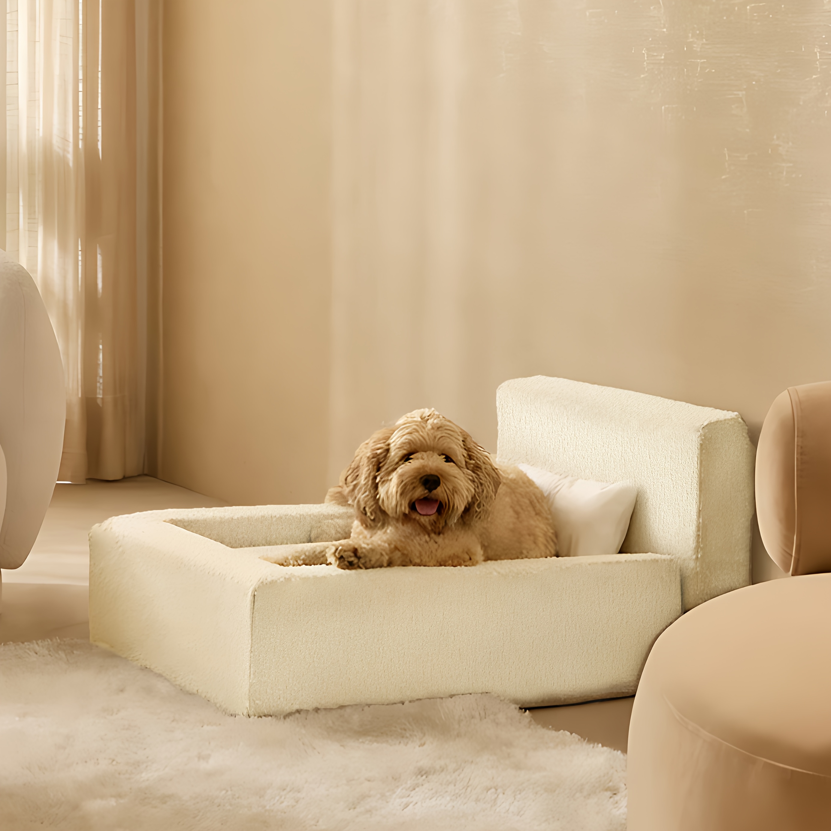   dog bed pet nest pet sofa furniture without pillows and nest cushion removable plush dog bed warm and removable washable suitable for cats small dogs toy dogs small pets   us Product details 2