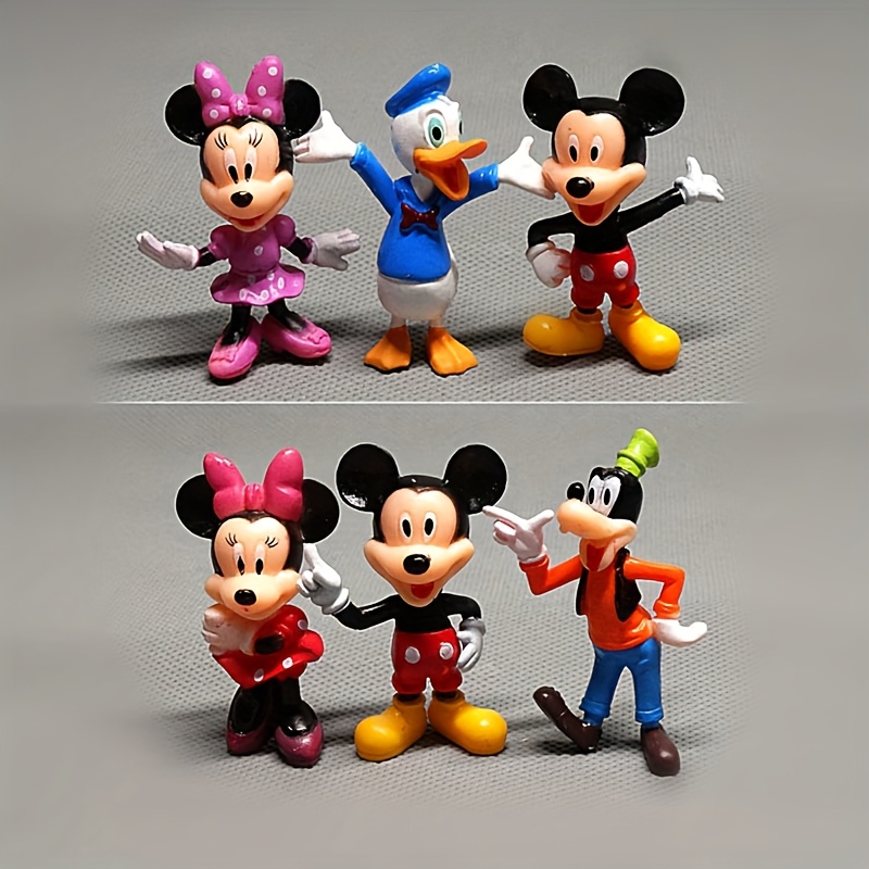 

Disney 6pcs/set Mickey Mouse Dolls Creative Toy Ornaments Home Exquisite Ornaments