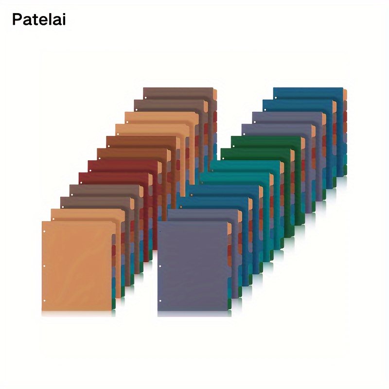 

Patelai 24sets 8 Tab Binder Dividers For 3 Ring Binders Paper Multicolor Dividers With Plastic Film 3 Hole Punched Page Dividers Sturdy Binder For School Multicolored