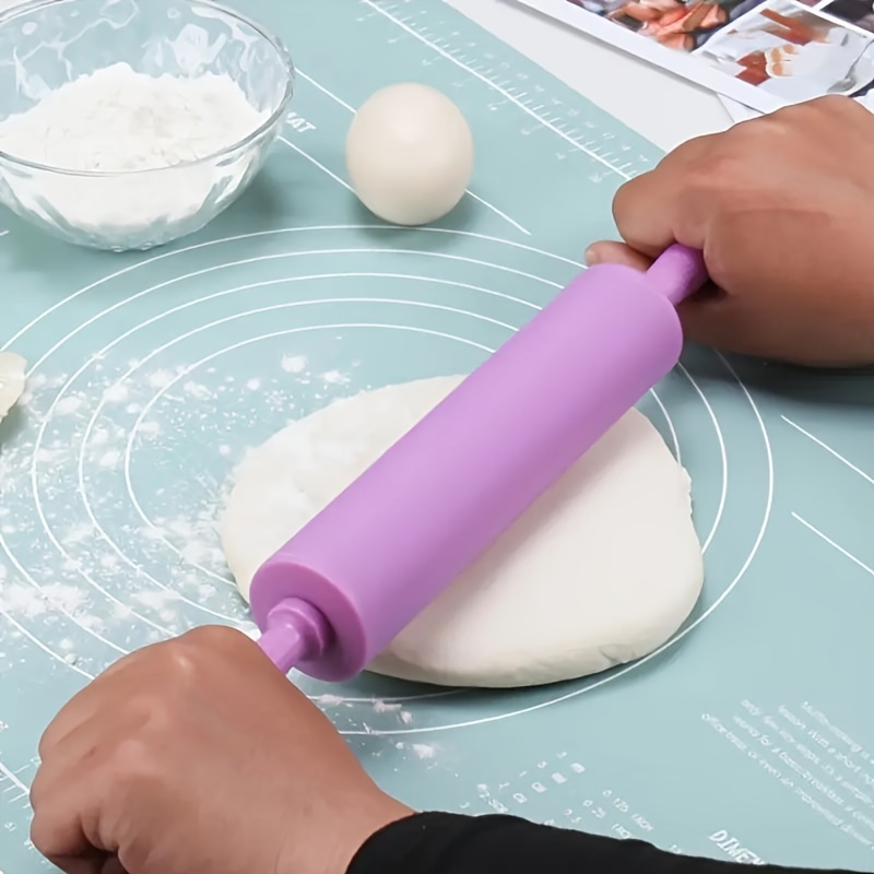 

1pc Silicone Rolling Pin For Baking - Non-stick Surface, Ideal For Pizza, Pie Crust, , Dumplings & Noodles - Versatile Kitchen Tool